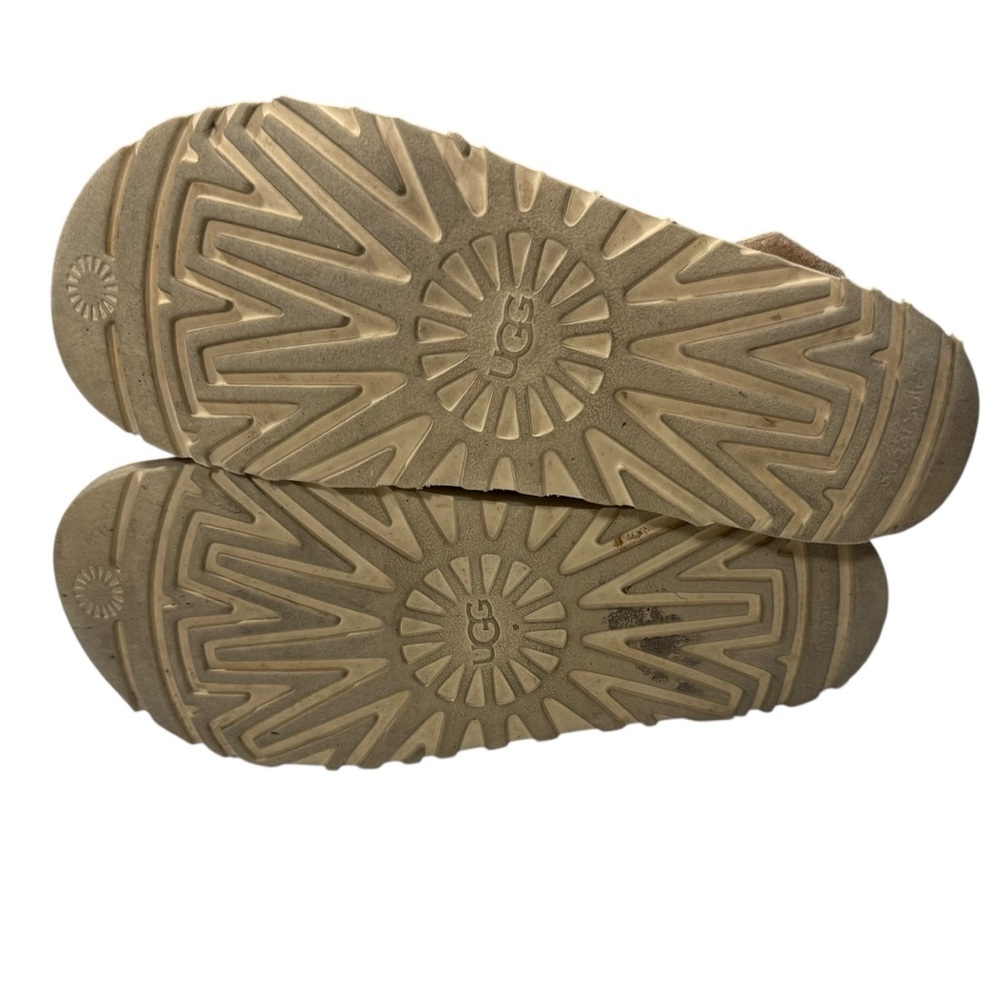 UGG Goldenstar Driftwood Suede Platform Sandals Sz 9.5 Hook & Loop - Picture 8 of 9